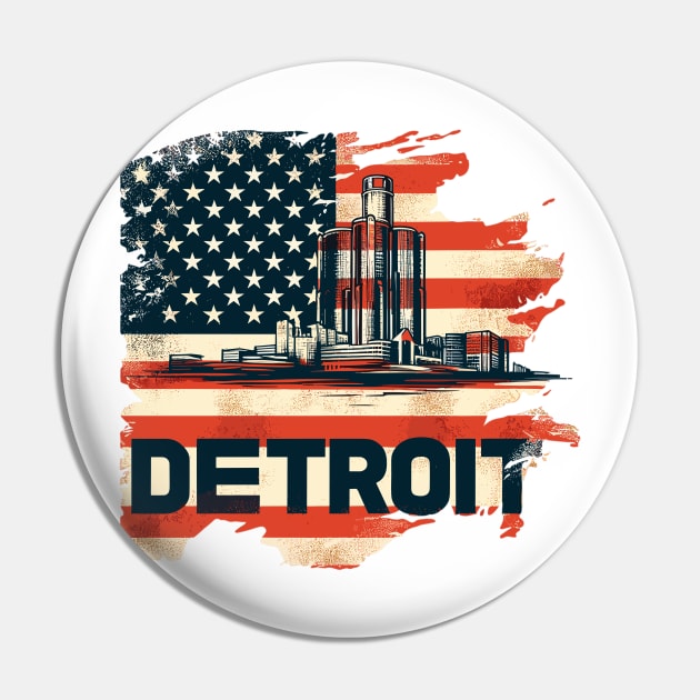 Detroit Pin by Vehicles-Art