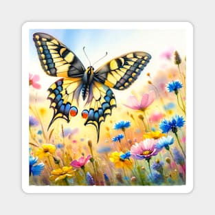 Pop Swallowtail - Watercolor Butterfly Magnet