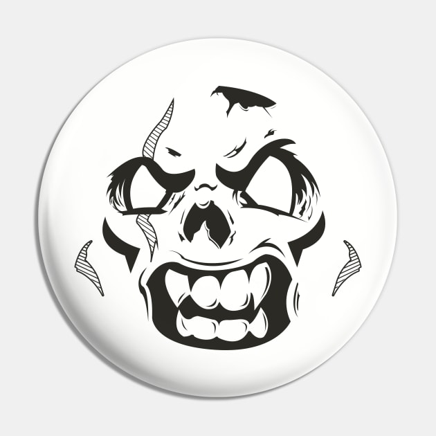 Zombie Face Pin by Joebarondesign