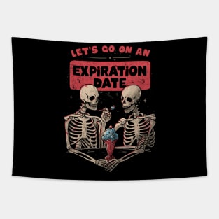 Expiration Date - Death Skull Valentines Gift Tapestry