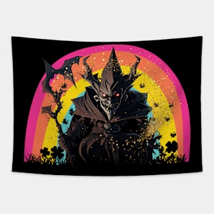 Evil Leprechaun with Rainbow - Dark St. Patrick's Day Tapestry