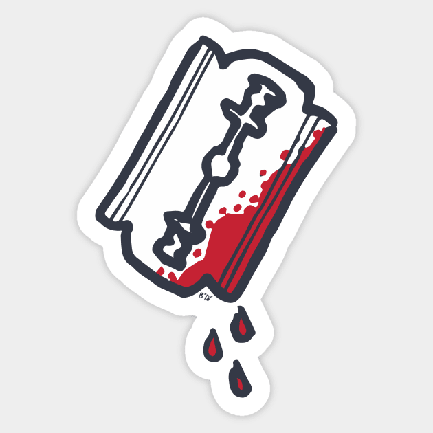 Razor Blade Cut Sticker for Sale by DrowningArrows