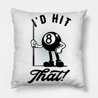 Billiards 8-ball Funny Cartoon Pool Snooker Pillow