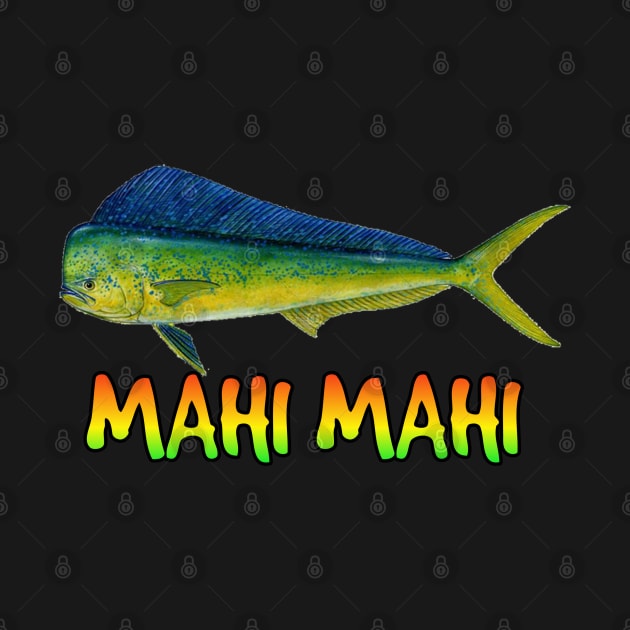 Mahi mahi Hawaiian fish by Coreoceanart