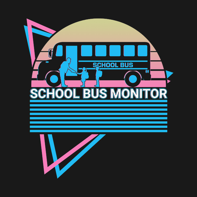 School Bus Monitor Retro by Alex21