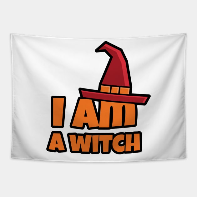 I AM A WITCH HALLOWEEN CUTE T-SHIRT Tapestry by artforsomeone2020@gmail.com