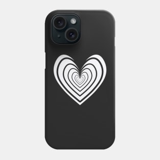 Rosy Heart (White) Phone Case