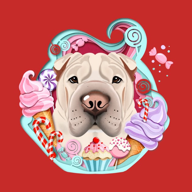 A Shar Pei in the ice cream by SharPeiArt