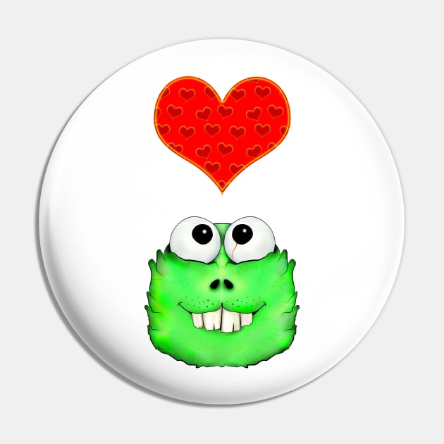monster and heart Pin by stefy