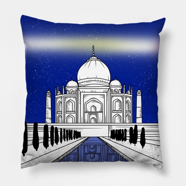 Taj Mahal Pillow by mailboxdisco