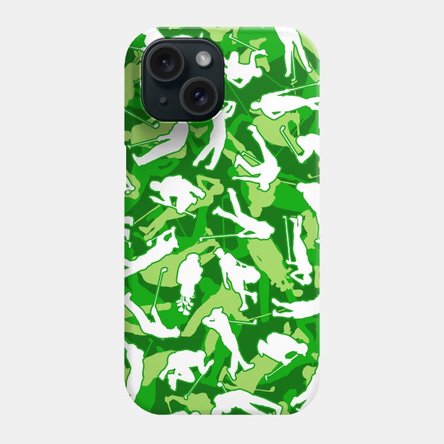 Golf Lover Pro Golfer Camo Camouflage Pattern Green Phone Case by Grandeduc