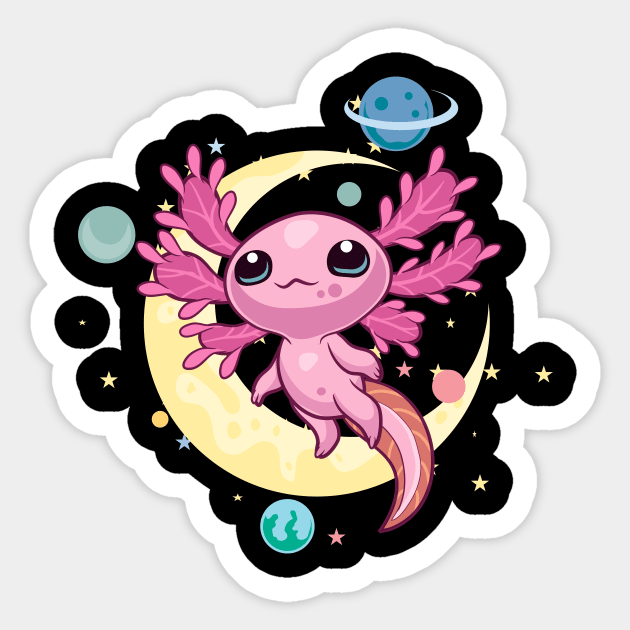 Space Axolotl kawaii pastel goth