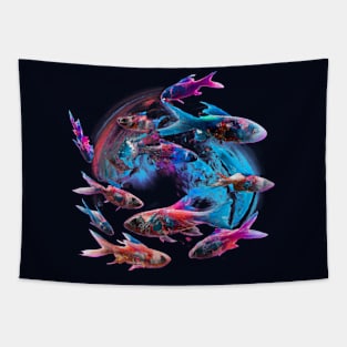 Fish Vortex Tapestry