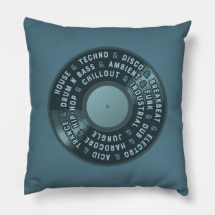 Old School Music Styles - Green Pillow