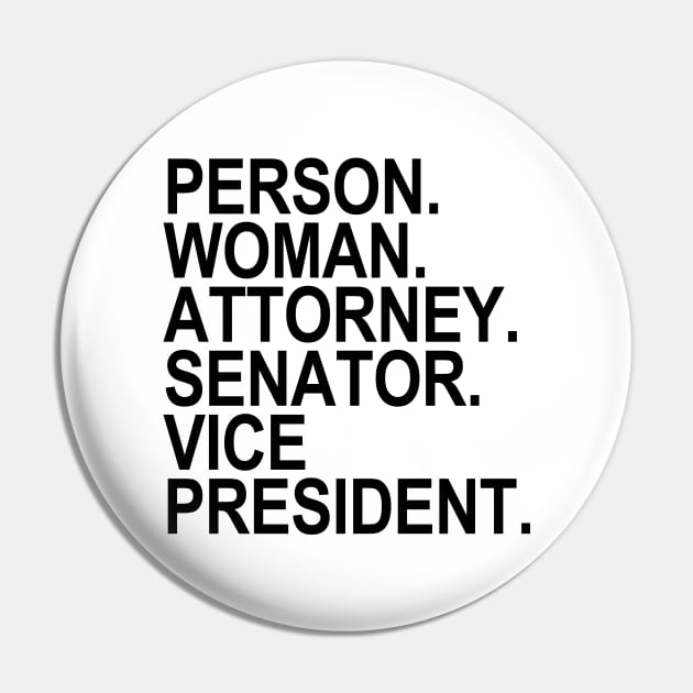 person woman attorney senator VP (black) Pin by skittlemypony