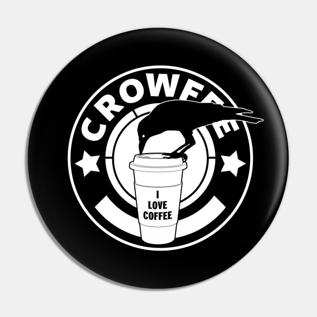 Crowfee Coffee Lover Gift For Coffee Drinkers Pin by BoggsNicolas