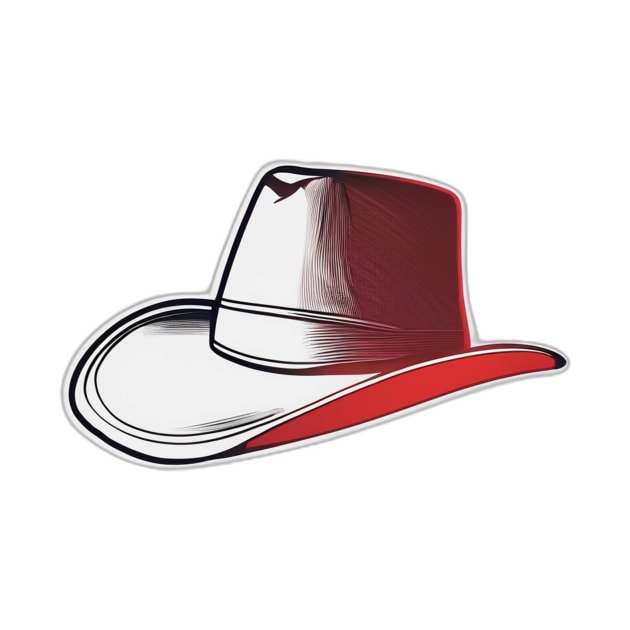 Stylish Red and White Hat Illustration No. 962 by cornelliusy