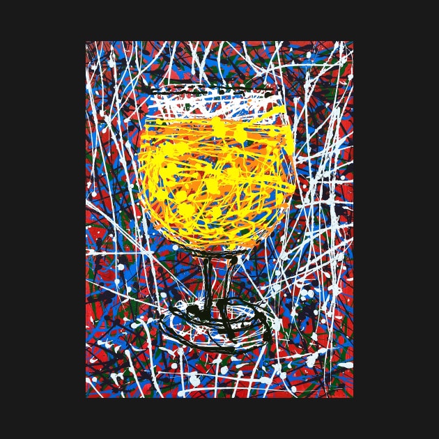 Jackson Pollock Belgian Beer Glass by realartisbetter