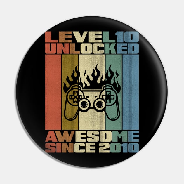 Level 10 Unlocked Birthday 10 Years Old Awesome Since 2010 Pin by 5StarDesigns