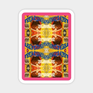 ACID Bath Vintage Freakshow Circus Poster Popart 6 x | Psychedelic Sideshow LSD Mirror Trip Design By Tyler Tilley (tiger picasso) Magnet