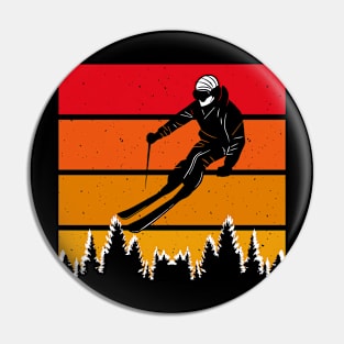 Skiing T Shirt For Women Men Pin