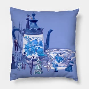 Victorian Coffee (Delft Blue Edition) Pillow