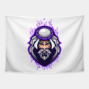 Arabian angry mascot illustration artwork Tapestry