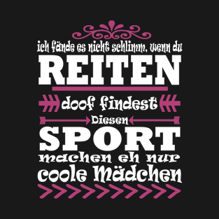 Reiten Pferde Trab Galopp Geschenk Mädchen Spruch T-Shirt