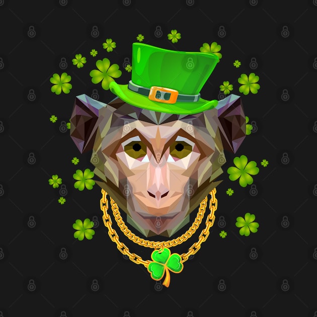 Lucky Monkey St. Patrick's Day Golden Shamrock Chain by LemoBoy