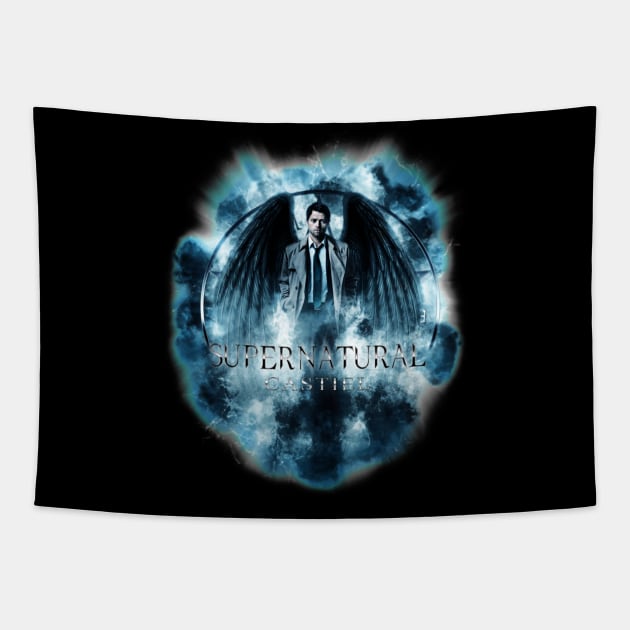 Supernatural Castiel Storm Tapestry by Den Tbd