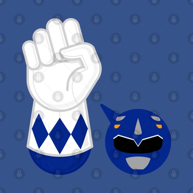 BLUE RANGER hand-power by LuksTEES