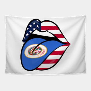 Minnesota American Flag Mouth Tapestry