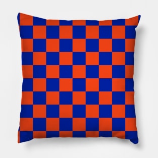 UF Orange and Blue Checker Pattern Pillow