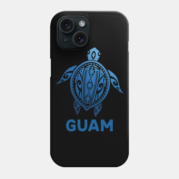 Guam Tribal Tattoo Blue Sea Turtle Souvenirs Phone Case by kalponik