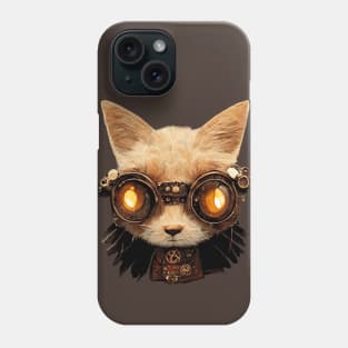 Cat Steampunk Retro Gothic Kitty Portrait Phone Case