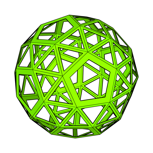 gmtrx lawal skeletal snub dodecahedron by Seni Lawal