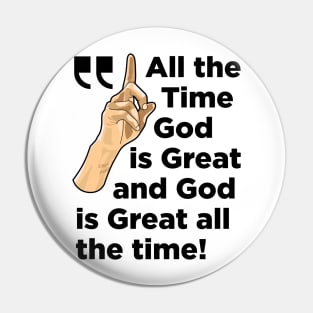 Stephen Curry God Is Great All The Time Inspirational Gift Women Men Pin