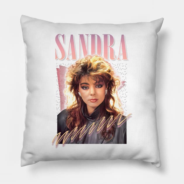 Sandra Cretu / 80s Retro Fan Art Design Pillow by DankFutura