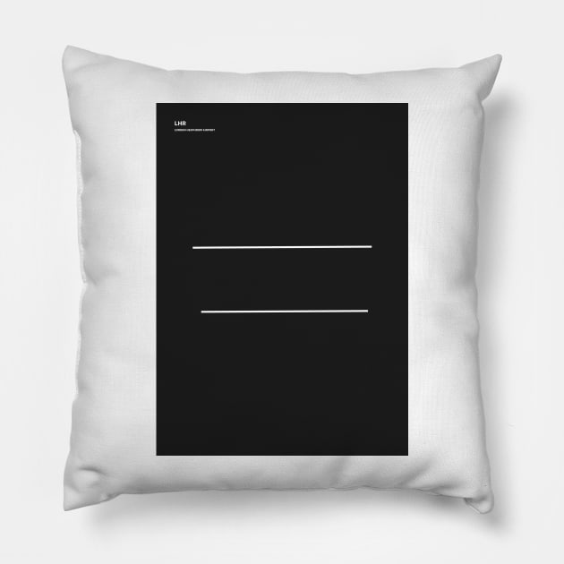 London Heathrow Airport (LHR) | Modern Airport Layouts Pillow by Visitify