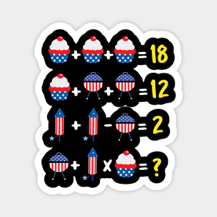 4th of july math teacher or student design Magnet