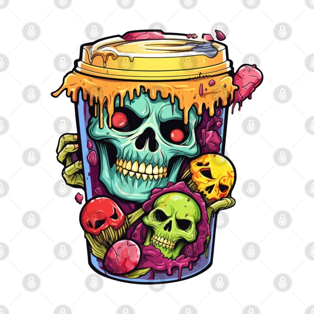 Halloween Monsters coffee illustration by LaartStudio