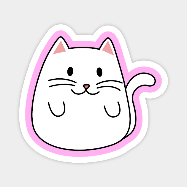 Cute Cat Doodle Magnet by mahchan