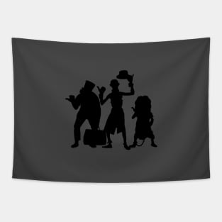 Hitchhiking Ghosts Silhouette Black Tapestry