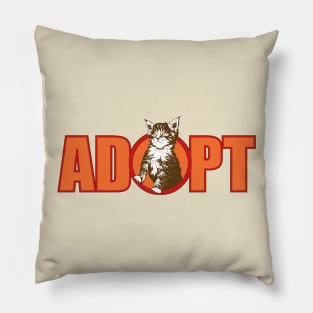 ADOPT Kitten Pillow