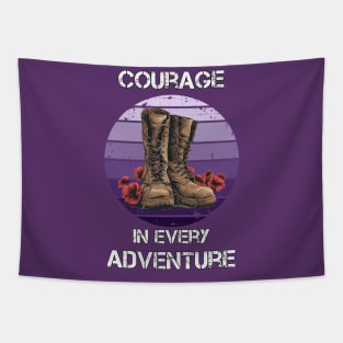 Military Family Purple Up Tapestry