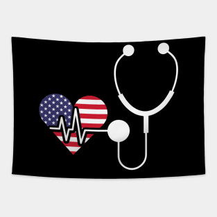 Nurse Patriotic For The 4th Of July Tapestry