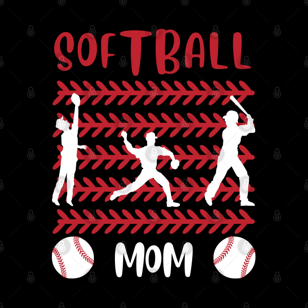 My Favorite Softball Player Calls Me Mom Gift for Softball Mother mommy mama by BoogieCreates