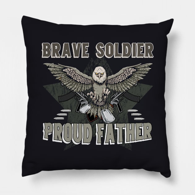 Soldier and father Pillow by Foxxy Merch