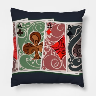 4 psychedelic aces Pillow