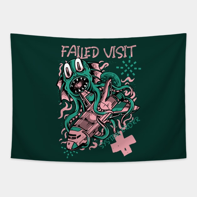 ALIEN CRASH by WOOF SHIRT Tapestry by WOOFSHIRT